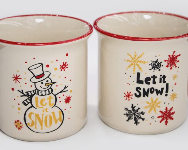 Kaffeebecher 'Let it snow' 9x9cm ca. 280ml