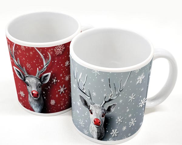Coffee mug with moose 9.5x8cm 325ml, made of the finest