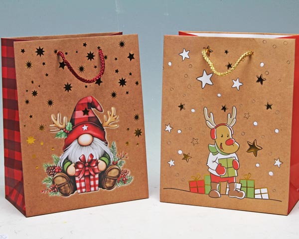 Geschenktasche 23x18cm, Wichtel 2fach sortiert, mit wundervo