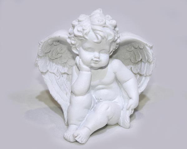 Angel with large wings 10x6.8x6.4cm hand-made from the