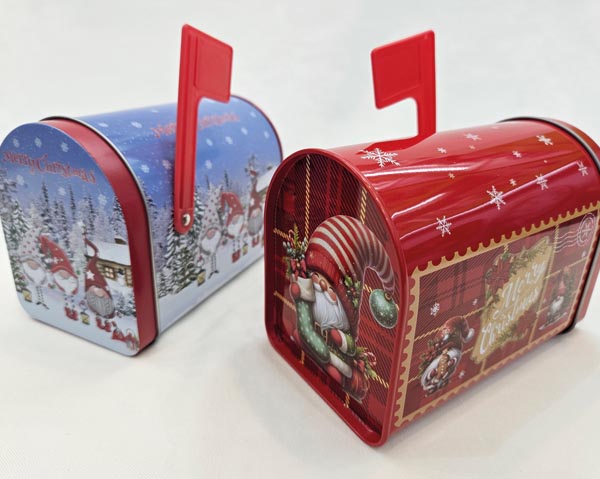 Santa's Christmas Mailbox 12.8x9.5x7.2cm, metal, for filling