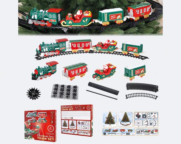 XXL Christmas Train, approx. 80cm arch, 1 locomotive, 3 wago