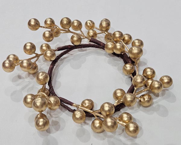 Beerenkranz XL 15cm, Kranz aus Metall, biegsam