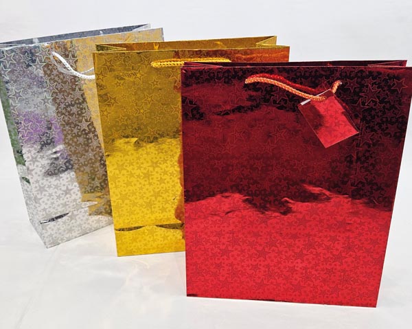 Geschenktasche XL Sternendesign 23x18cm klassisch