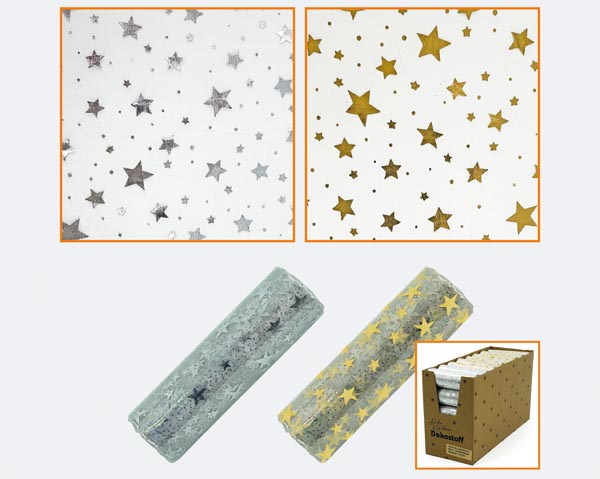 Christmas decorative organza fabric, 12x300cm,