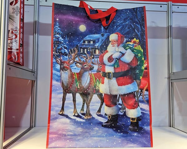 Classic! Shopping bag XXXL 70x49x18cm, with a great Christma