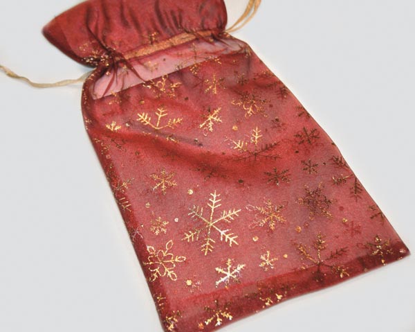 Organza gift bag XL 33x16,5cm red