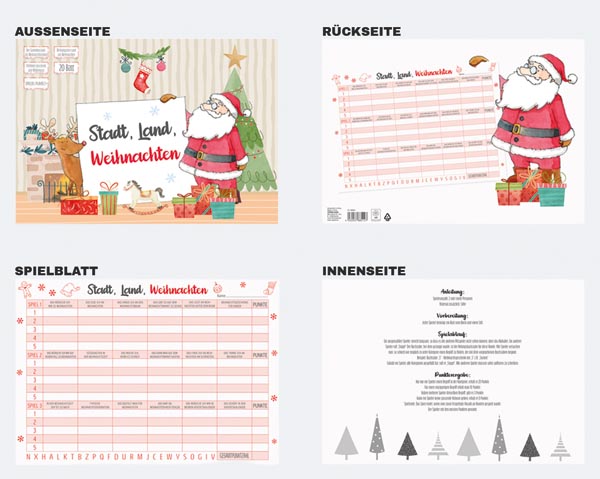 Game pad City, Country, Christmas, 20 sheets, approx. 30 x 2