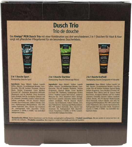 Kneipp GP Men Dusch Trio 3x 2in1 Dusche à 75ml