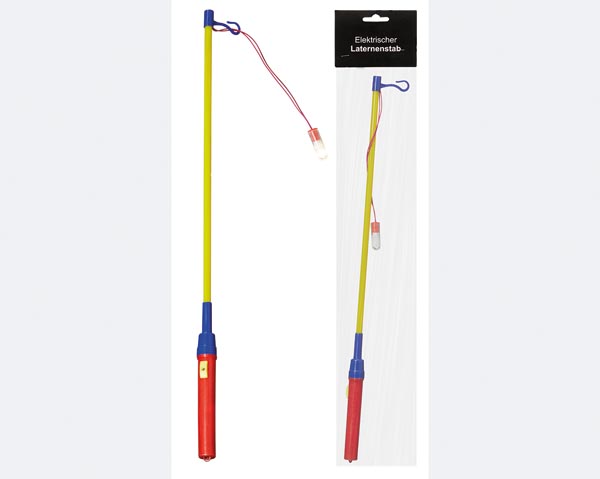 LED lantern stick, approx. 50cmH, PP, for 2xAA batteries (no