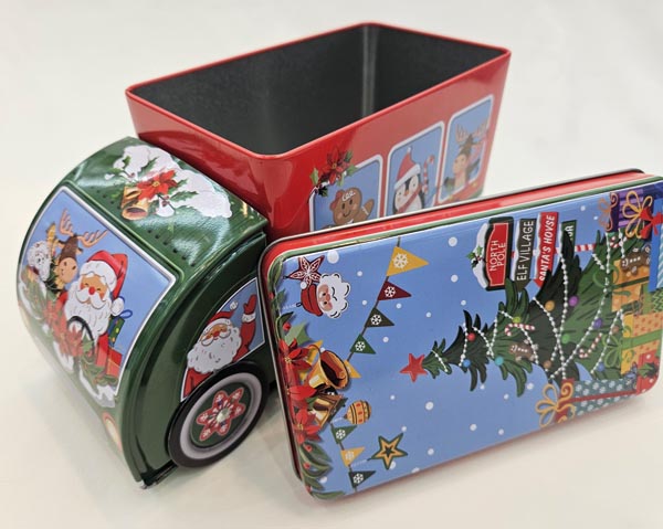 Santa's XL truck, 21.5x11.7x9.3cm, metal with movable wheels