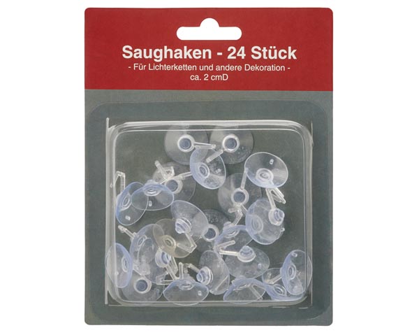 Saughaken 24er Set, 2cm Ø im Blister