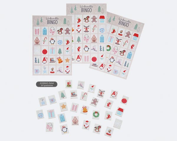 Bingo, 50-piece paper set (200gsm), includes: 20 bingo cards