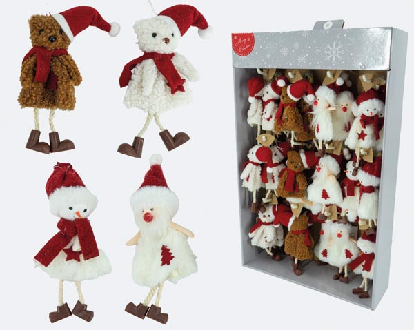 Decorative Christmas ornaments, polyester, 19cm
