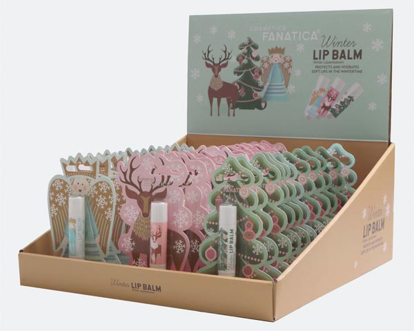 Lippenpflegbalsam 3fach sortiert 4,7g XMAS im verkaufsstarkem Display verpackt