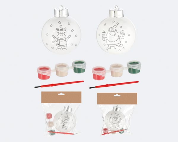DIY Christmas bauble painting set, 16x15x8cm, 5 pieces, 2/s,