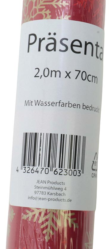 Geschenkpapier Rolle 2mx70cm 10 Weihnachtsmotive