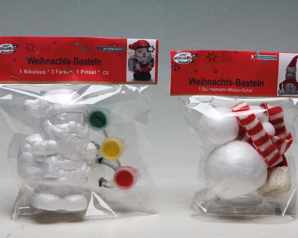 Santa and Teddy craft kit, approx. 11x8cm, assorted designs