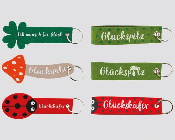 Glücksbringer Schlüsselanhänger 12,5x3cm, Fil