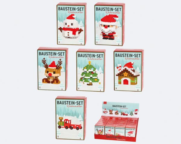 Christmas building block set, approx. 10x5cm per figure,