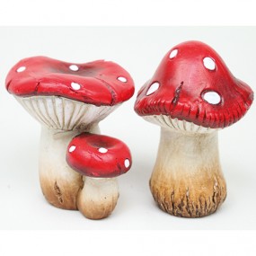 Ceramic mushroom 8x7cm, 2 assorted