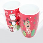Rudolph & Friend coffee mug, 8.7x8.6cm, 2 assorted motifs,