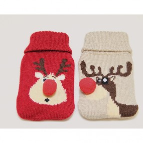 Pocket warmer with fabric cover 'Reindeer'