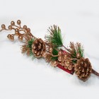 Decorative branch XL 60x10cm, decorated with berries, twigs