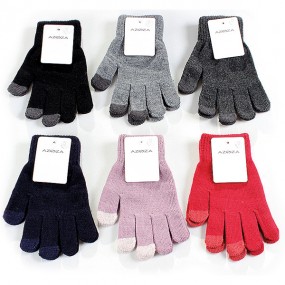 Winter Damen Handschuhe 6fach sortiert
