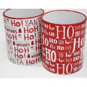 Coffee mug 'HoHoHo' 300ml, 12x9x8cm red/white