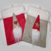 Secret Santa bag 18x14cm, 2 assorted, lovingly hand-sewn,