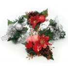 Decobunch 20cm, 4 assorted with glitter