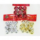 Set of 9 tree balls in 3 colours assorted