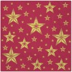 Servietten 20er, 3lagig 33x33cm goldene Sterne