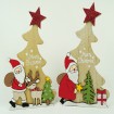 Lustiger Santa mit XL Baum aus Holz 11x1,8x18cm,