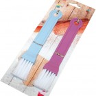 Pastry brush set of 2 on card, with white handle