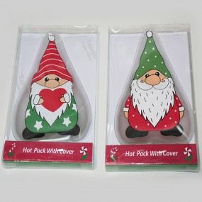 Chauffe-mains avec clic, motifs de gnomes assortis, emballés