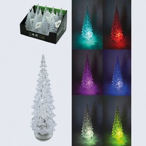 LED acrylic Christmas tree 14x6x6cm, with light