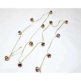 Metalrattlechain 200cm with 13 rattle gold