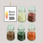 Scented candle in a glass Xmas, 6.2x8.4cm, 5 scents assorted