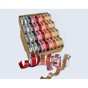 Decorative tape on a roll in a display of 36,
