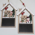 Hang. House XL 25x11cm with elk and snowman + board for