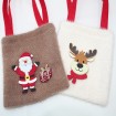 Fluffy, soft bag 26x13.5cm, decorated with a cute elk or