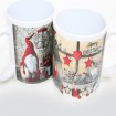 Coffee mug Gnome and Merry Christmas 8.7x8.6cm, 2 assorted