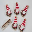 Great gnome wooden pegs set of 6 4.5x2.2x1.5cm, lovingly