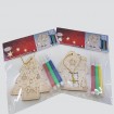 Painting set, wooden pendant with golden pendant, including