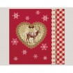Napkins 20s, 3 ply 33x33cm 'Heart with moose'