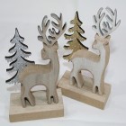 Moose & Tree Assemble 12,5x9x4cm, sur podium en bois, 2