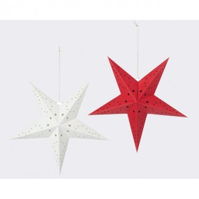 Paper star 5 points, 70cm, 2 assorted paper,