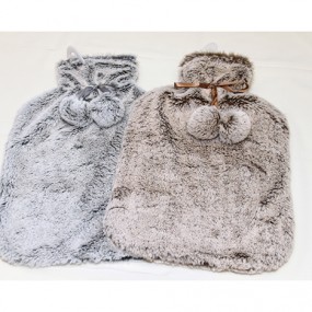 Hot water bottle 'Bommeln' with cuddle cover